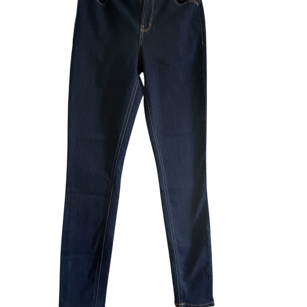 Old Navy Super Skinny High Rise Jeans Women Size 6 Dark Wash Blue Denim Stretch